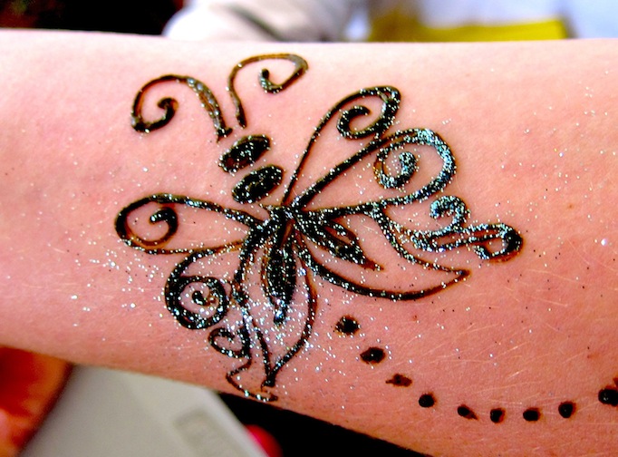Henna body art - Butterfly