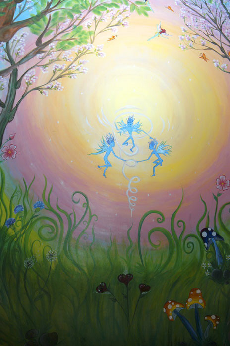 Mural fairy sun